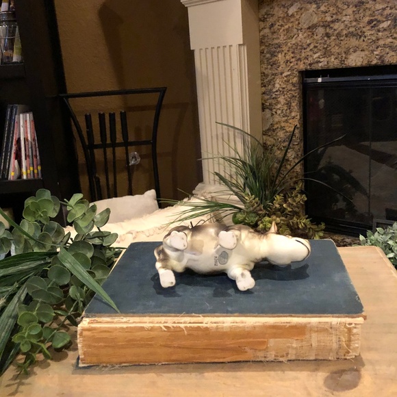 Vintage Ceramic Rhino Figurine M3912, NAPCO, 6-1/4" long - Picture 6 of 10